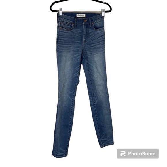 Madewell stretch denim high rise skinny jeans size 24 - Picture 2 of 3